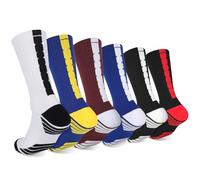 Finerview Elite - Calcetines de baloncesto, 6 pares, calcetines deportivos de media pantorrilla para adultos y jóvenes, Paquete mixto de 6, Large