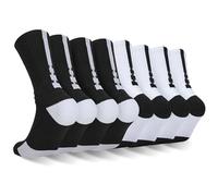 Finerview Elite - Calcetines de baloncesto, paquete de 4 calcetines deportivos acolchados para adultos y jóvenes, 8 pares, X-Large