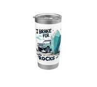 Fines De Semana I Break For Rocks Rockhounding Rocas Vaso térmico de acero inoxidable de doble pared