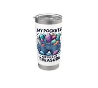 Fines De Semana Pockets Are Full Of Treasure Rockhounding Vaso térmico de acero inoxidable de doble pared