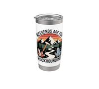 Fines De Semana Weekends Are For Rockhounding Rocas Vaso térmico de acero inoxidable de doble pared