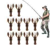 Finesse Filet Craw - Cebo De De Cebo De Goma | Cebado Artificial De Pescado De Goma Softbait: Señuelo De Cangrejos 5 Cm/2.3g De PVC, Realista Y Fragante, 10 Piezas, Ideal para Agua Dulce, Al Air