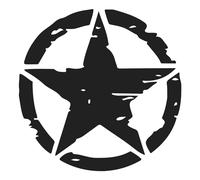 Finest Folia 2 unidades de pegatinas adhesivas con forma de estrella del ejército para coche, moto, remolque, diseño de estrella de EE. UU., 3 autoadhesivas, resistentes a la intemperie, accesorio
