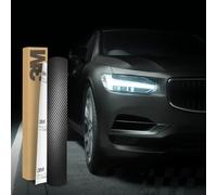 Finest Folia 2080 Car Wrapping Film 30 x 152 cm Autoadhesivo para Coche, Moto, Barco, Protector de Pintura 3D con Canales de Aire para lámina (CFS12 Fibra de Carbono Negro)