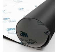 Finest Folia 3M 2080 Carwrapping - Lámina autoadhesiva para Coche (152 cm x 35 cm), Color Negro Mate
