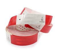 Finest Folia 3M Diamond Grade 983 Scotchlite - Cinta reflectante para contorno (50 mm), color rojo y blanco, 5 metros