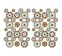 Finest Folia 56 pegatinas hippie flores autoadhesivas decoración de flores para coche, bicicleta, autobús, paredes, muebles, estilo retro, años 70, culto (marrón beige, brillo (R063))