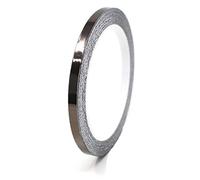 Finest Folia 8,5 metros tiras decorativas para coche moto barco modelismo rayas para la artesanía manualidades (Negro cromado, 4mm)