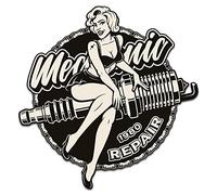 Finest Folia - Adhesivo decorativo retro vintage de la vieja escuela Ace Kult Rockabilly (R149-3 Mechanic Repair)