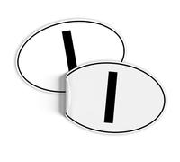 Finest Folia Adhesivos de matrículas de país 2 piezas según norma DIN 17,5x11,5cm Adhesivos de matrícula para coche, camión, autocaravana resistentes a la intemperie autoadhesivos R226 (16 Italia