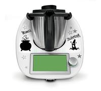 Finest Folia Adhesivos decorativos compatibles con robot de cocina Thermomix TM5 TM6 resistentes al agua autoadhesivos K154 (06 maceteros mágicos, plateado)