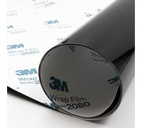 Finest Folia Carwrapping Lámina 3M 2080 autoadhesiva para Coche, 152 cm x 35 cm, Color Negro
