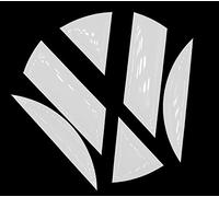 Finest-Folia DM001 - Pegatina de gel con emblema en 3D para la parte trasera (blanco brillante)