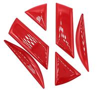 Finest-Folia DM001 - Pegatina de gel con emblema en 3D para la parte trasera (rojo)