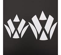 Finest-Folia Emblema Esquinas Carbon Blanco Delantera + Trasera VW Golf 7 VII GTI GTD R Turbo Logo