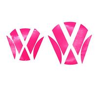 Finest-Folia Emblema Esquinas Neon Pink Delantera + Trasera VW Golf 7 VII GTI GTD R Turbo Logo