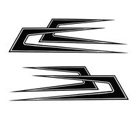 Finest Folia Juego de 2 adhesivos decorativos para techo (KX023) (negro brillante)