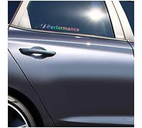 Finest Folia - Juego de 2 pegatinas con logo N Performance, autoadhesivas, resistentes al lavadero, decoración para ventanas laterales de coche K098 (holograma, N Performance Outline)