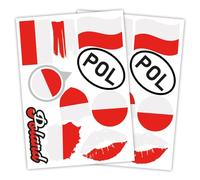 Finest Folia Juego de 2 pegatinas de bandera de país DIN A4, pegatinas de bandera de país, pegatinas para coche, moto, pegatinas, bandera de país, autoadhesivas, resistentes a la intemperie, R217 (45