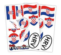 Finest Folia Juego de 2 pegatinas DIN A4, bandera de país, bandera de país, para coche y moto, autoadhesiva, resistente a la intemperie, R217 (31 Croacia)