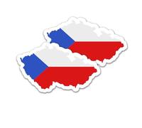 Finest Folia Juego de 2 pegatinas para coche, bicicleta, moto, modelo azul, autoadhesivas, resistentes a la intemperie, R215 (02 República Checa)