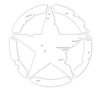 Finest Folia Juego de 2 pegatinas para coche, película adhesiva con estrella del ejército para coche, moto, remolque, pegatina con motivo de estrella de EE. UU. 3, accesorio para coche autoadhesivo