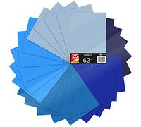 Finest Folia Juego de 25 hojas DIN A4 - Película para plotter - 621/631 - Película autoadhesiva de vinilo para corte, bricolaje, pegatinas y etiquetado - 29,7 x 21 cm (tonos azules mate)