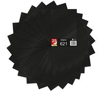Finest Folia Juego de 25 hojas DIN A4 - Película para plotter - 621/631 - Película autoadhesiva de vinilo para corte, bricolaje, pegatinas y etiquetado, 29,7 x 21 cm (negro brillante)
