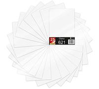 Finest Folia Juego de 25 hojas DIN A4 - Película para plotter - 621/631 - Película autoadhesiva de vinilo para corte, bricolaje, pegatinas y etiquetado - 29,7 x 21 cm (blanco mate)