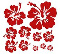 Finest Folia K165 - Adhesivo decorativo para tapa de inodoro, diseño de hibisco, color rojo carmín