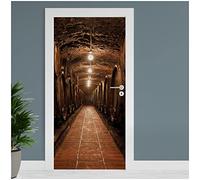 Finest Folia Lámina para puerta, 90 x 200 cm, para puerta, salón, habitación infantil, cocina, adhesivo para puerta, baño, autoadhesivo, TF01 (02 bodegas)
