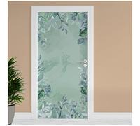 Finest Folia Lámina para puerta, 90 x 200 cm, Vinilo Adhesivo, Lámina para puerta, salón, habitación infantil, cocina, baño, autoadhesivo, TF02 (06 eucalipto)