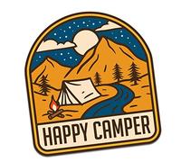 Finest Folia Nature R181 - Pegatina para guitarra, portátil, coche, bicicleta, botella de agua, resistente a la intemperie, R181 (04 Happy Camper)