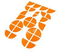 Finest Folia Pegatina con emblema para esquinas de neón (K004 Neon Orange)