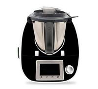 Finest Folia Pegatina decorativa compatible con robot de cocina Thermomix TM5, diseño de accesorios de cocina, resistente al agua, autoadhesiva RX041 (27 negro mate)