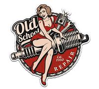 Finest Folia Pegatina retro vintage Old School Ace Kult Rockabilly