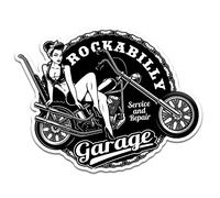 Finest-Folia Pegatina retro vintage Old School Ace Kult Rockabilly