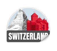 Finest Folia Pegatinas de países de 10 x 8 cm para coche, maleta, caravana, portátil, autoadhesivo, resistente al agua, R210 (04 Switzerland)