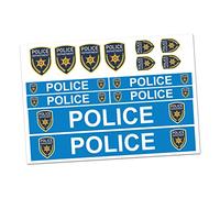 Finest Folia Pegatinas de policía para vehículos, barco, caravana, autobús, bicicleta, triciclo, modelo de casco, placa RC (R023 Police)