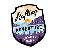 Finest Folia Pegatinas Nature Outdoor Adventure hiking montañismo camping para coche bicicleta resistente a la intemperie R181 (16 rafting Summer Camp)
