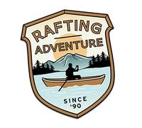 Finest Folia Pegatinas Nature Outdoor Adventure hiking montañismo camping para coche bicicleta resistente a la intemperie R181 (11 aventuras de rafting)