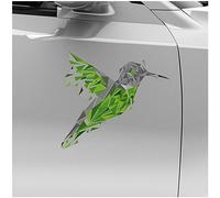 Finest Folia Pegatinas poligonales con holográfico de animales, diseño geométrico, arte para coche, moto, ordenador portátil, decoración de pared, resistente a la intemperie, R211-05 (verde, 20 cm