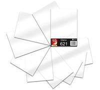 Finest Folia Película de Vinilo para Plotter, lámina para Coche DIN A4, 30 x 21 cm, 621/631 (Set de 10 (621 Brillo)/000 Transparente