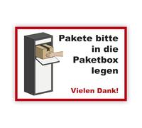 Finest Folia Por favor coloque los paquetes en el buzón de paquetes pegatina 28,6x19cm para Exterior Interior etiquetado vinilo cloruro de polivinilo adhesivo firmar autoadhesivo R019 (Pegatina)