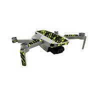 Finest Folia Protector de pantalla compatible con dron DJI Mini 2 y controlador, juego de pegatinas a medida, resistente al agua, diseño adhesivo parcial, R192-05 Future amarillo neón