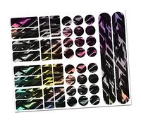 Finest Folia R159 R160 - Lámina protectora para cuadro de bicicleta (34 piezas, para bicicleta de montaña, BMX, 20 hologramas)