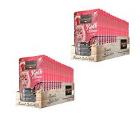 Finest Selection Ternera y Verduras | Paté para Gatos | 2 x 16 x 85 g | Leonardo | Alimento completo | Para la nutrición diaria | Sin cereales | Con aceite de salmón