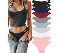 FINETOO 10 Piece Ladies Brazilian Slip Bikini Set Sexy Girls Cotton Underwear Underpants Comfortable Lingerie Women Seamless Hipster