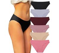 FINETOO Pack de 6 Bragas sin Costuras Hipster Invisibles Ropa Interior Sexy Ropa Interior cómoda lencería Mujer Panties Bikini Multipack