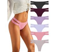 FINETOO Pack de 6 Tangas sin Costuras para Mujer, lencería Sexy, Bragas sin Costuras, Ropa Interior, Ropa Interior cómoda para Mujeres, Multicolor, S-XL…, A-6er, S…